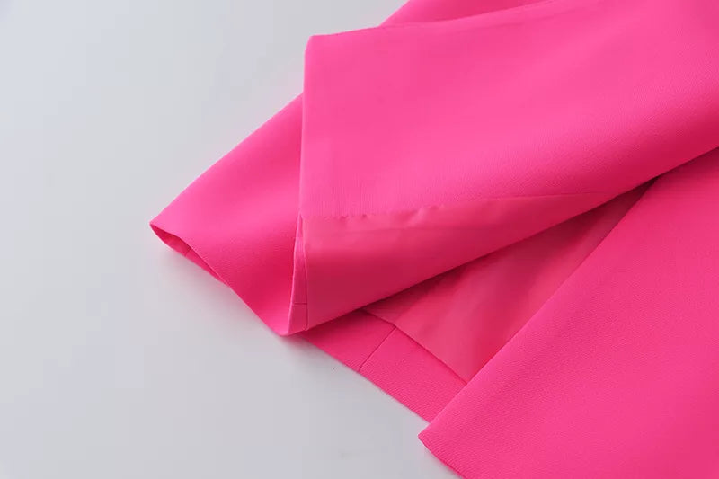Abito blazer Paola in fucsia/verde 