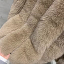 Natural Fox Fur O-Neck Coat