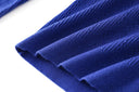 Top Sia in lana a maniche lunghe in blu reale