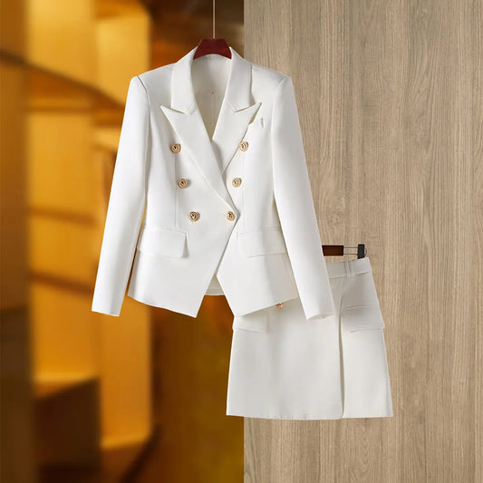 Conjunto de Falda Dos Piezas en Blanco y Negro