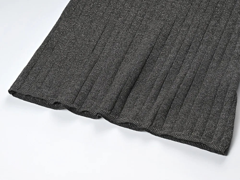 Top in lana a maniche lunghe Rene in grigio