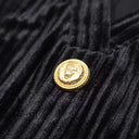 Velvet Slim Fit Long Dress with Zipper