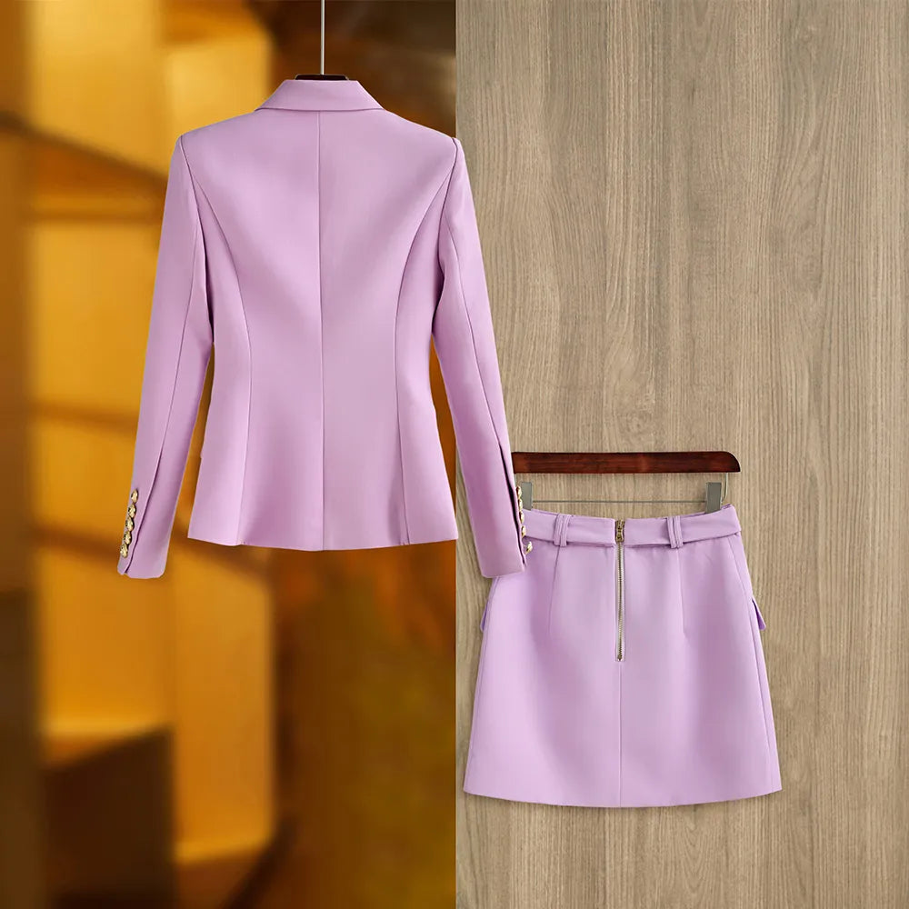 Conjunto de Falda Dos Piezas en Lavanda