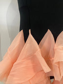 Rosé Noir Ruffle Gown