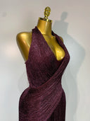 Draped fringe bodice detail