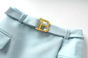 Set gonna due pezzi in azzurro cielo
