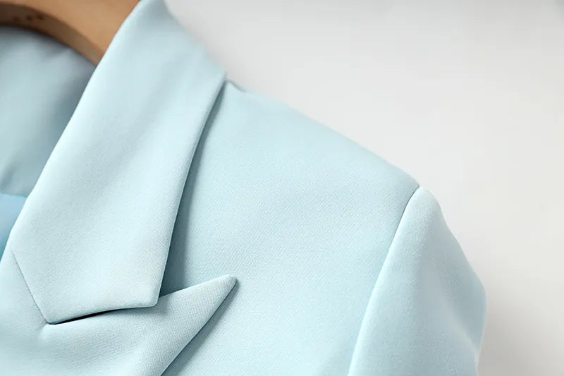 Set gonna due pezzi in azzurro cielo