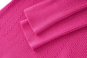 Top de lana de manga larga Sia en fucsia