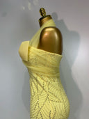 Lemon Belle Embellished Evening Gown