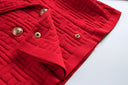 Set gonna retrò a due pezzi in rosso
