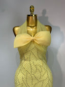 Lemon Belle Embellished Evening Gown