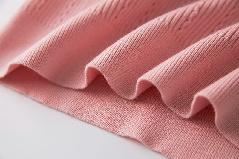 Top Sia in lana a maniche lunghe in rosa