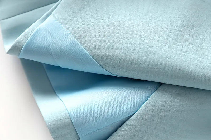 Set gonna due pezzi in azzurro cielo