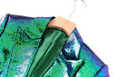 Set due pezzi con paillettes Larissa in verde 