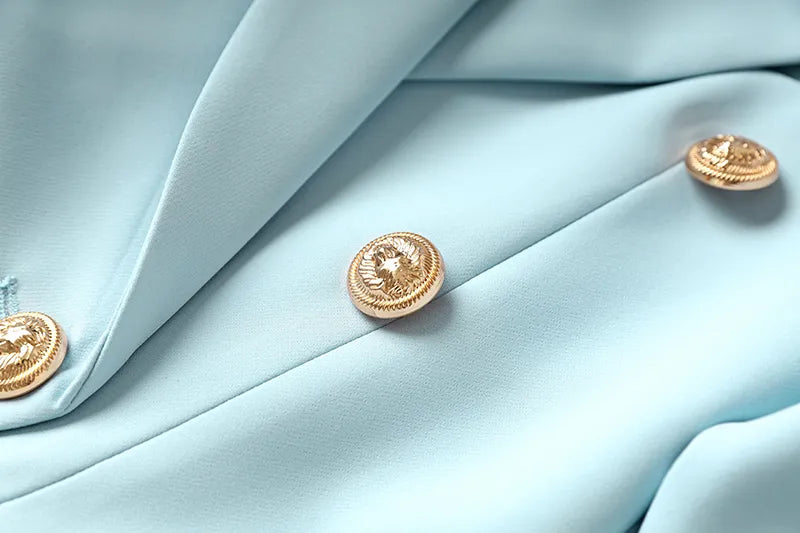 Set gonna due pezzi in azzurro cielo