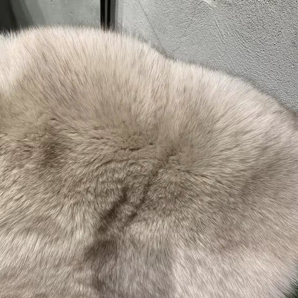 Luxury Real Fox Fur Long Coat