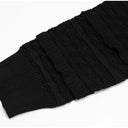 Black crochet-knit sleeve detail