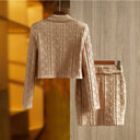 Set gonna retrò in due pezzi in beige