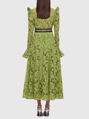 Vestido de encaje con patchwork Heidi 