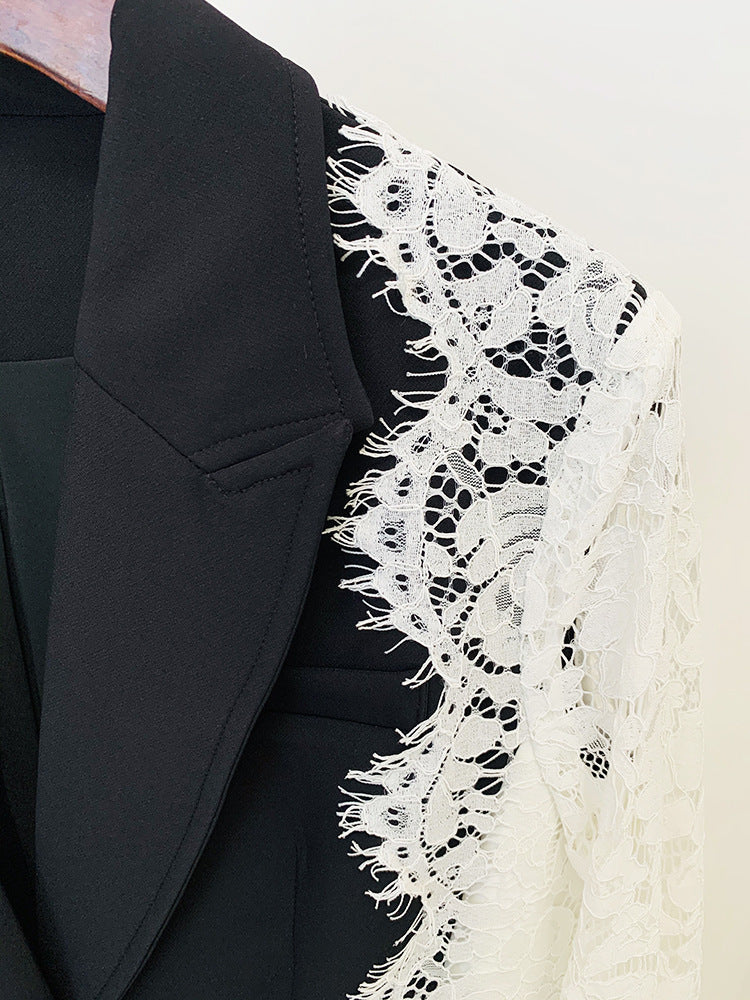 BLAZER CRUZADO DE ENCAJE 