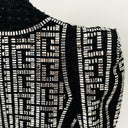 Double Breasted Black Embellished Tweed Blazer