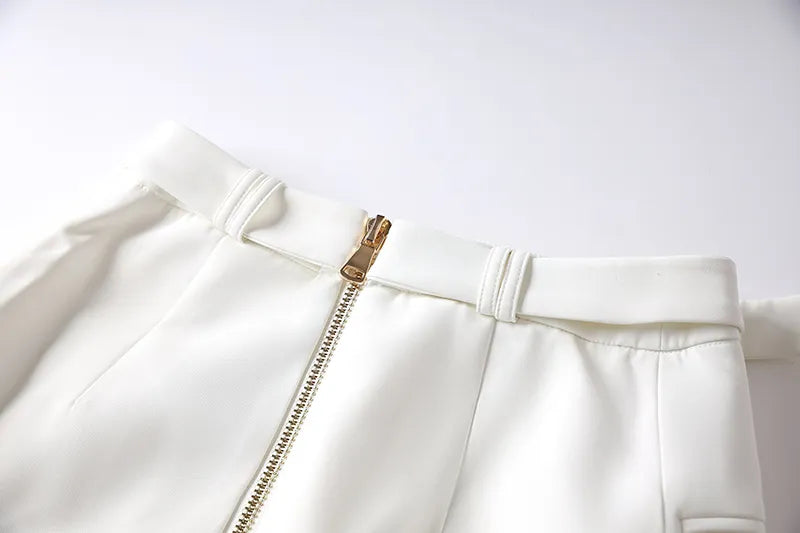 Set gonna due pezzi in bianco e nero