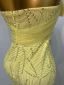 Lemon Belle Embellished Evening Gown