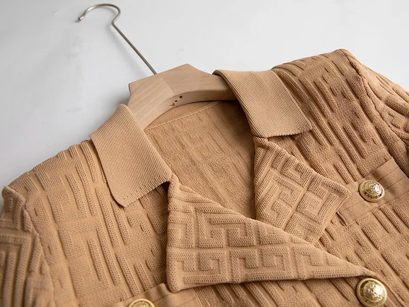 Set gonna retrò in due pezzi in beige