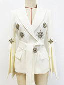 BLAZER CON CINTURA CON DIAMANTI SWAROVSKI