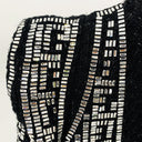 Double Breasted Black Embellished Tweed Blazer
