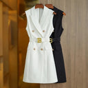 Abito blazer Paola in nero/bianco 