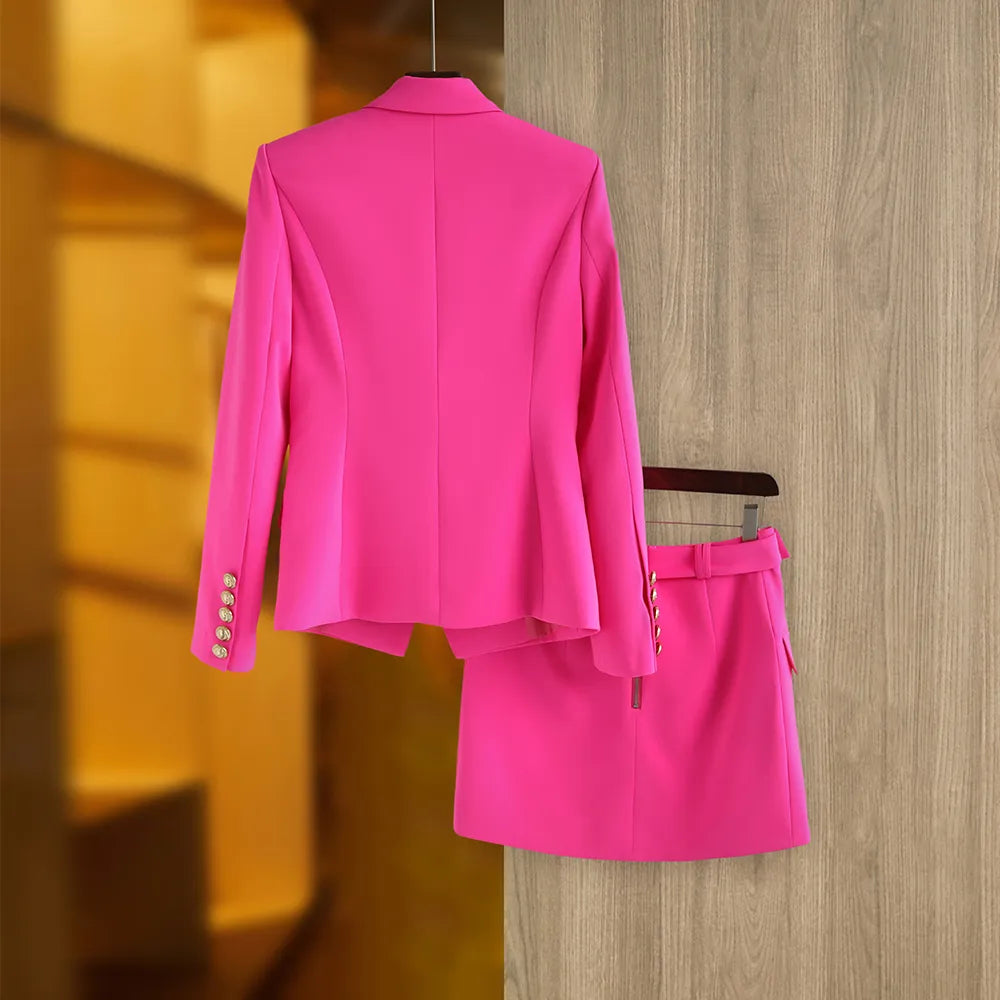 Set gonna due pezzi in fucsia