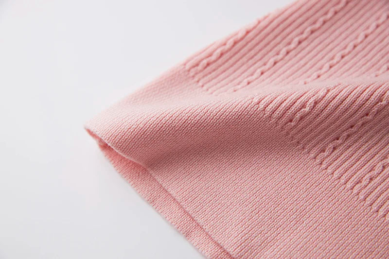 Top Sia in lana a maniche lunghe in rosa