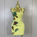 Limoncello Escape Embellished Mini Dress