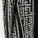 Double Breasted Black Embellished Tweed Blazer