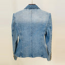 Double Breasted Denim Blazer