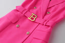 Abito blazer Paola in fucsia/verde 