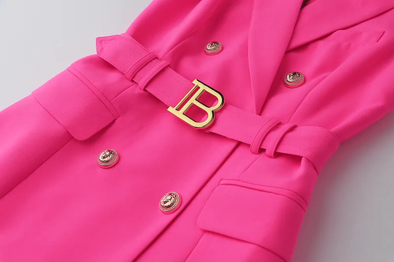Abito blazer Paola in fucsia/verde 