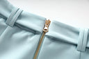 Set gonna due pezzi in azzurro cielo