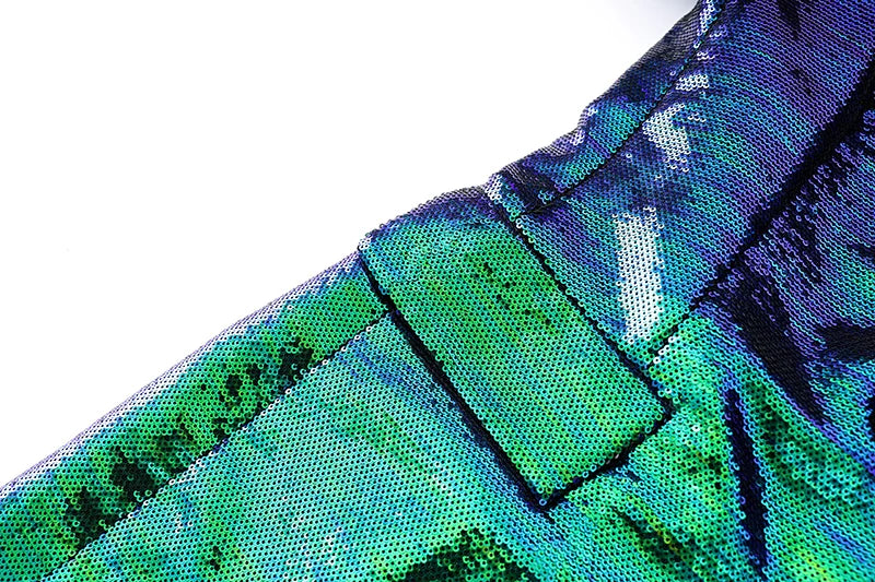 Conjunto de dos piezas de lentejuelas Larissa en verde 