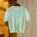 Top in lana a maniche corte Lara