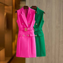 Abito blazer Paola in fucsia/verde 