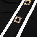 Elastic Knit Lapel Vest with Single Row Buttons