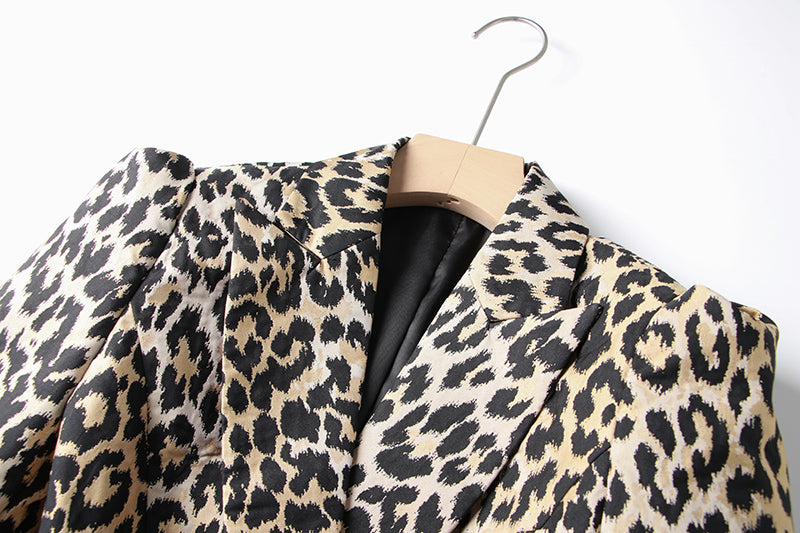 BLAZER TRENDY DOPPIOPETTO LEOPARDATO 