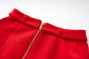 Set gonna due pezzi in rosso