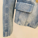 Double Breasted Denim Blazer