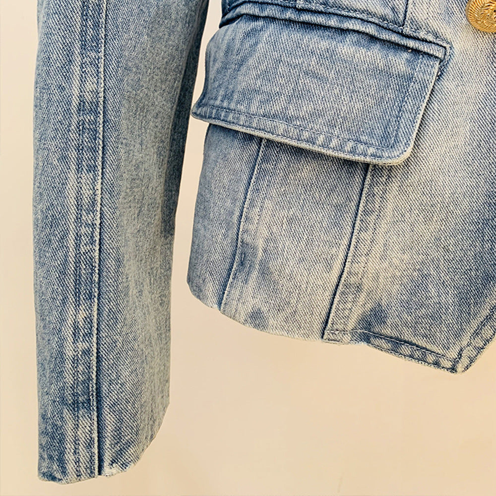 BLAZER DE DENIM CRUZADO