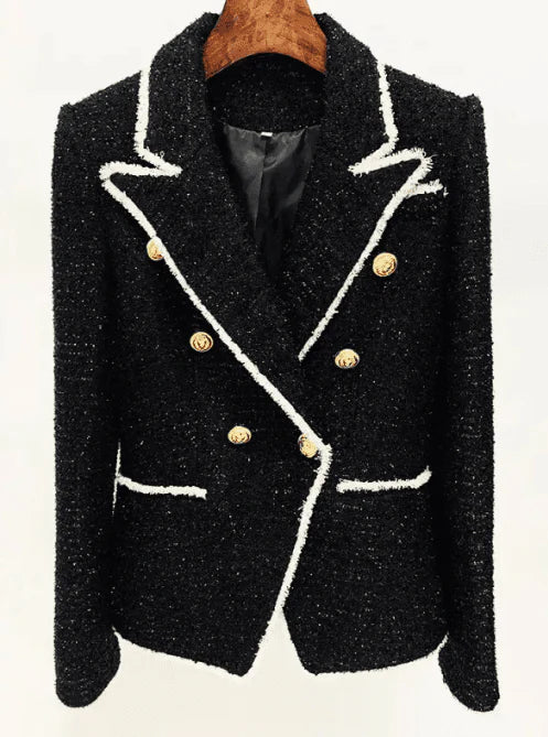 BLAZER IN TWEED NERO 