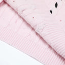 Ribbed hem and cable-knit detail