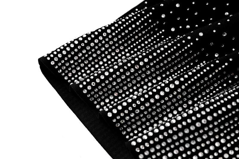 Jersey Rula de lana de manga larga con pedrería